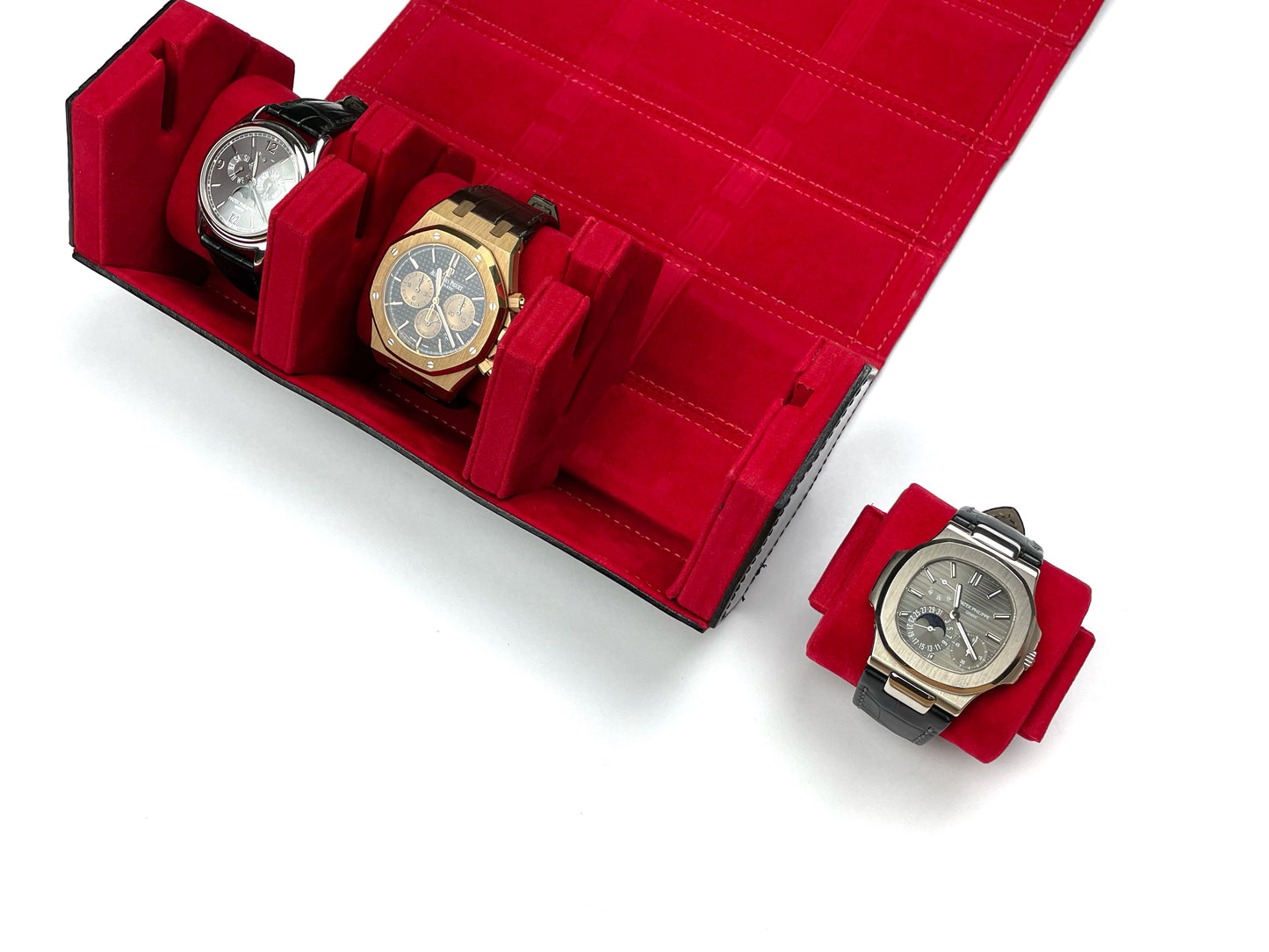 3 Hexagon Watch Roll (Black)