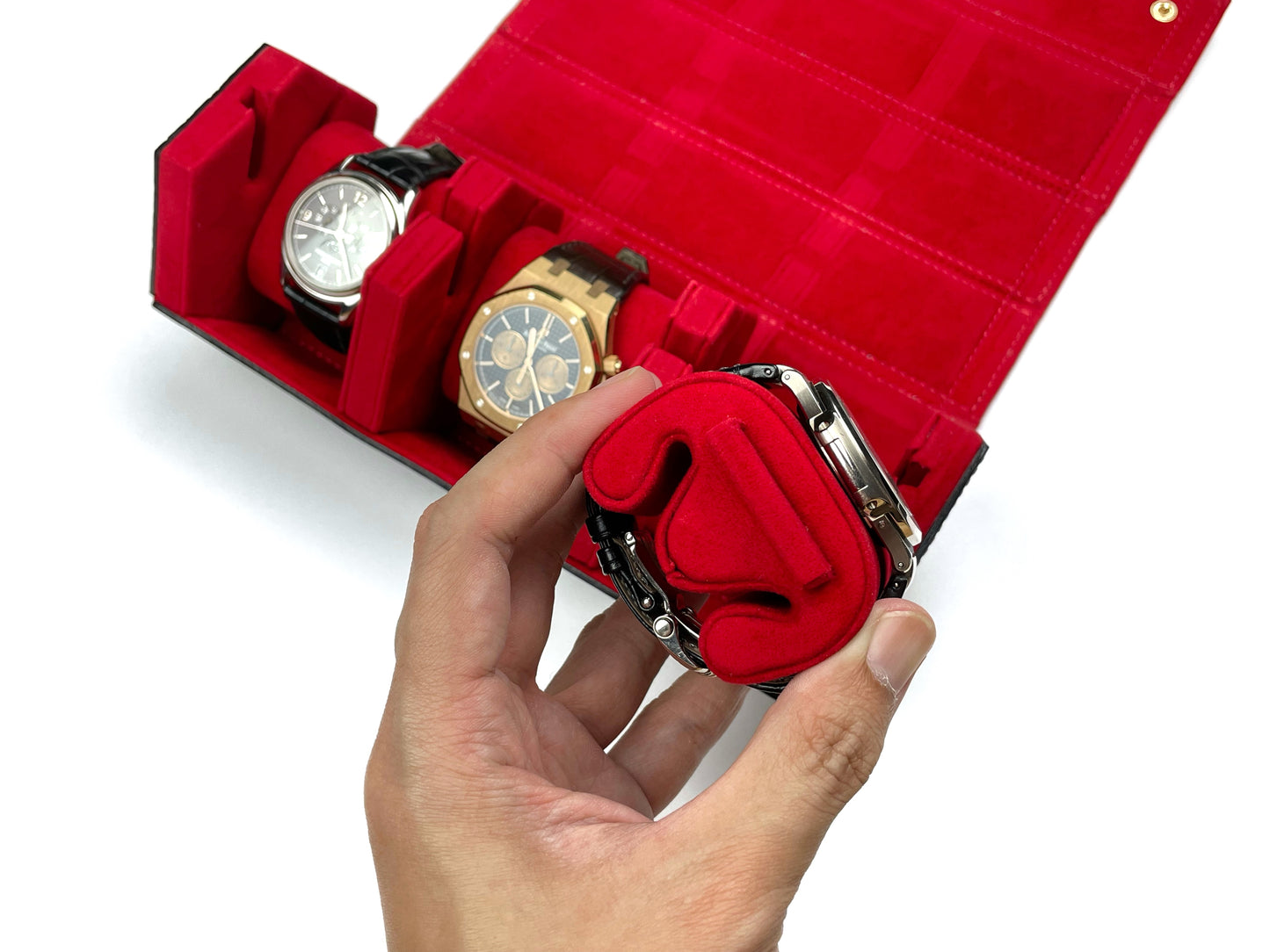3 Hexagon Watch Roll (Black)
