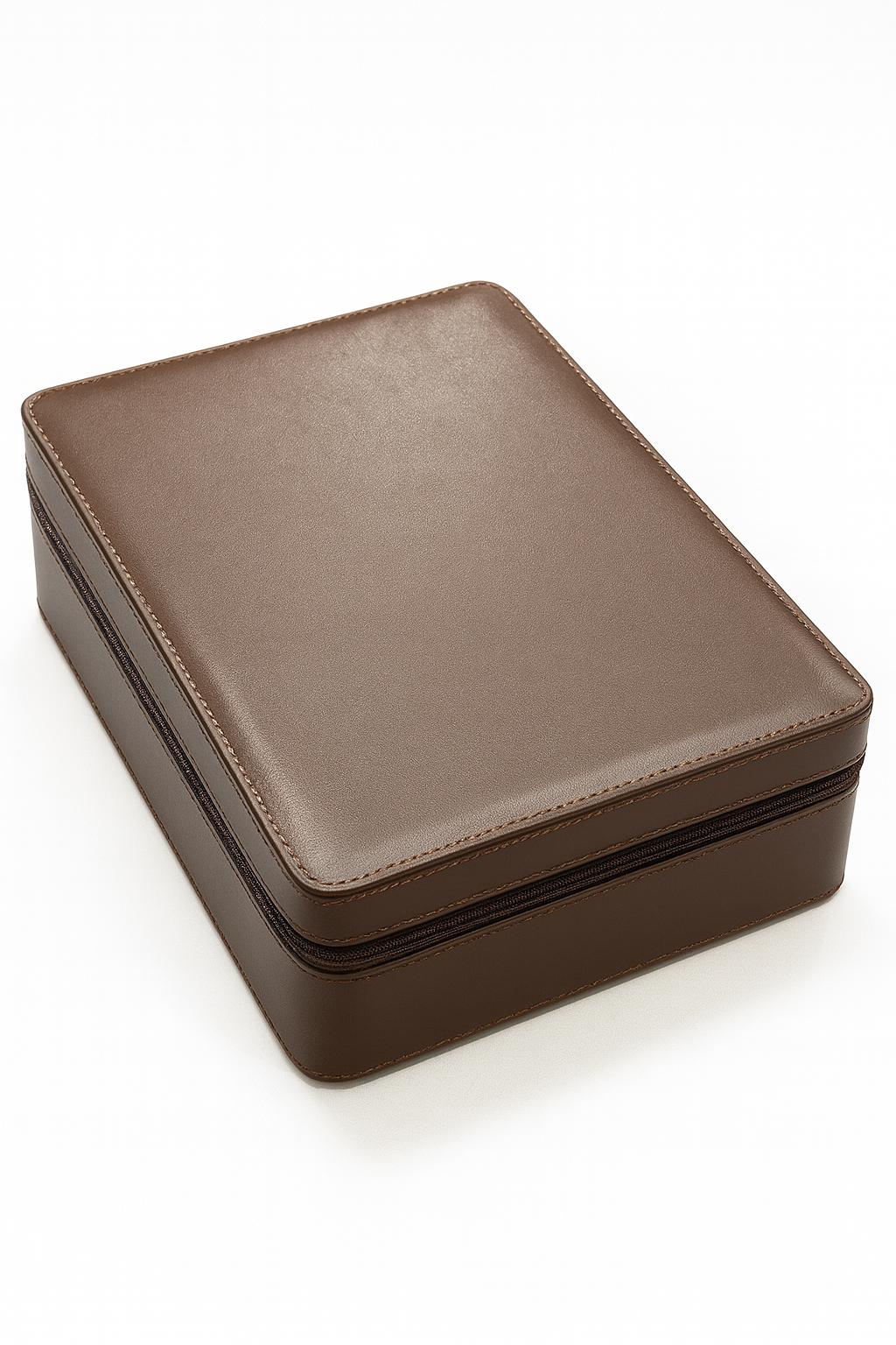 Luxury 8-Slot Watch Storage Case - Brown