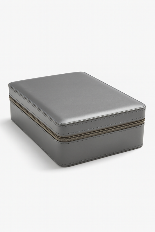 Luxury 8-Slot Watch Storage Case - Grey
