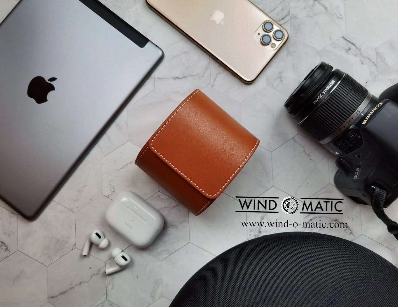 Brown Travel Watch Pouch for 1