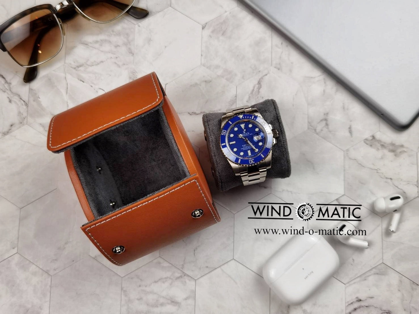 Brown Travel Watch Pouch for 1