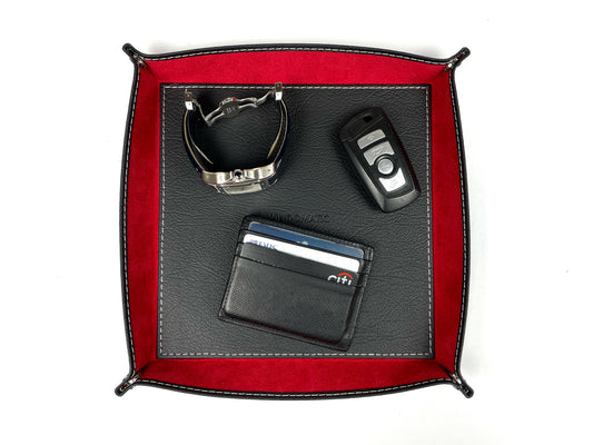 Red Valet Tray