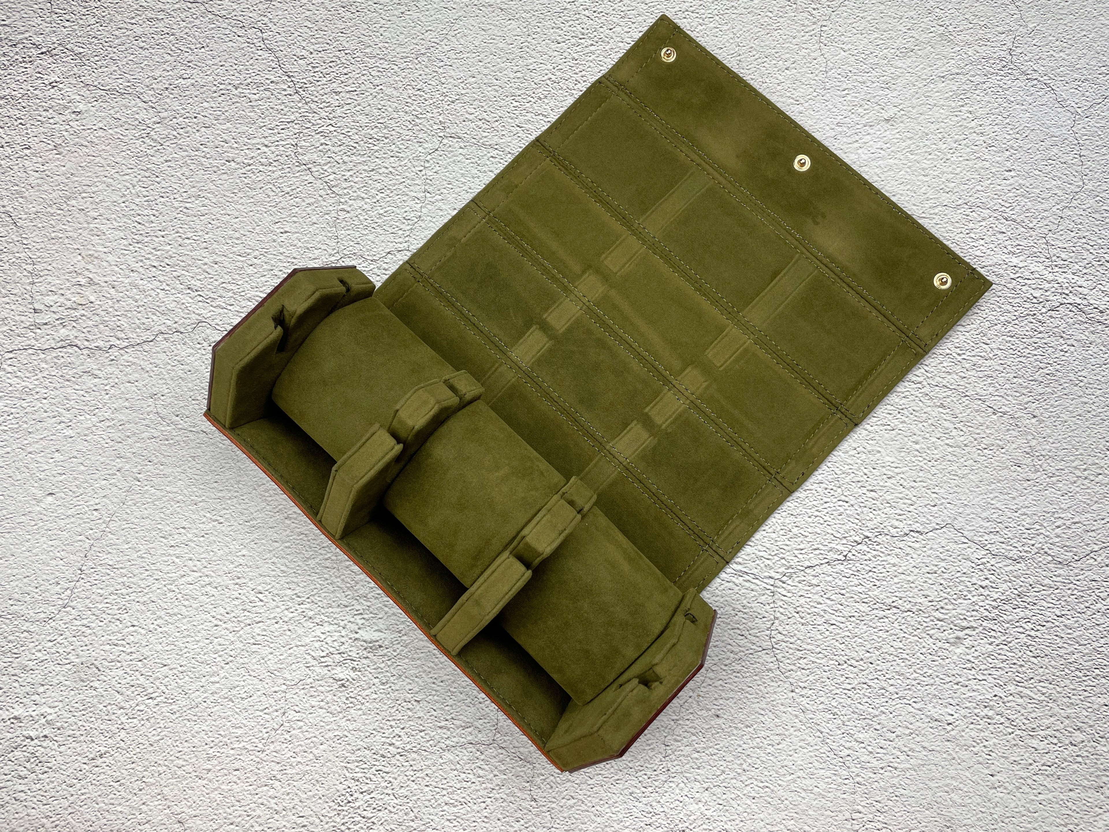 3 Hexagon Watch Roll (Brown)