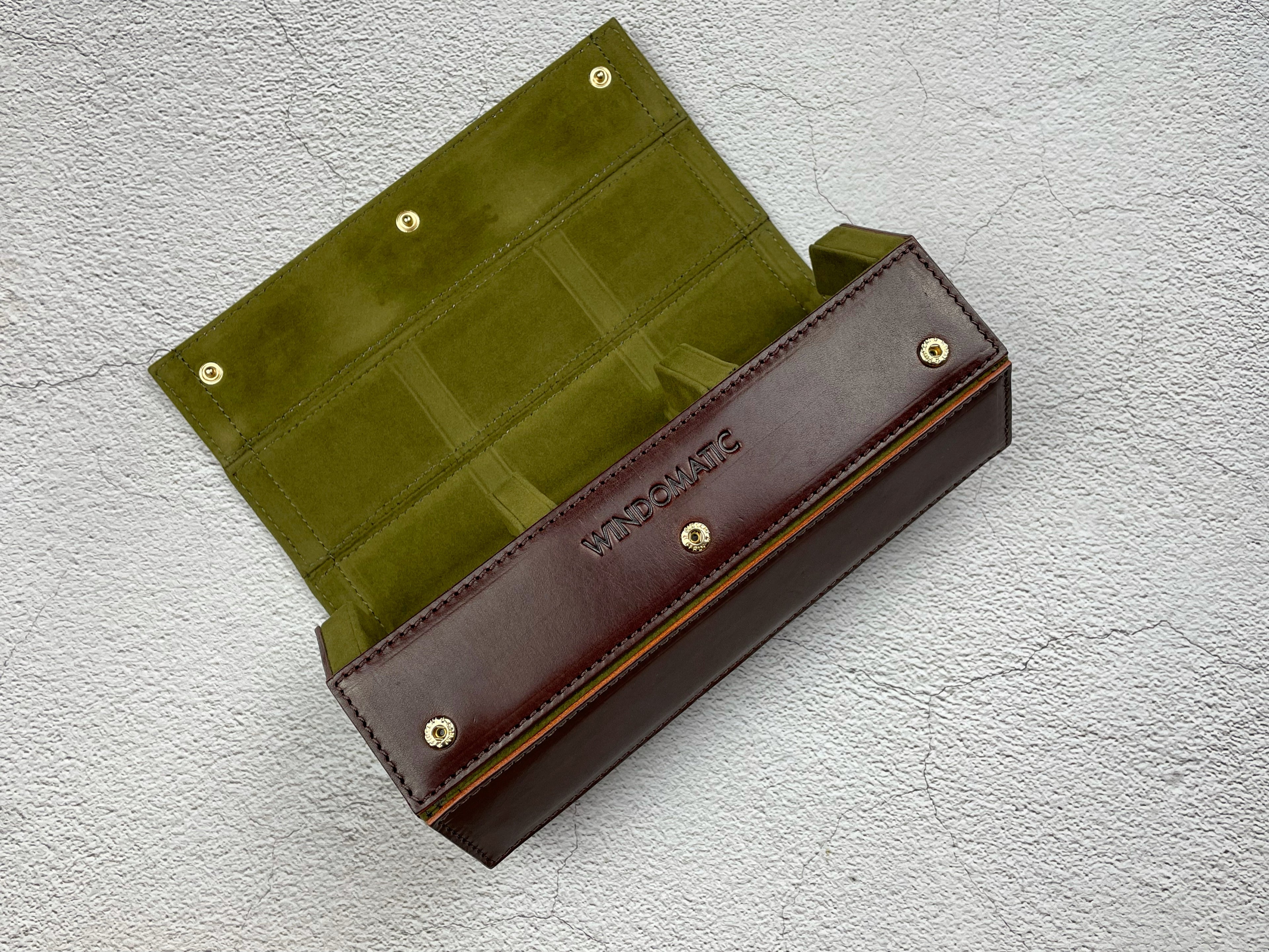 3 Hexagon Watch Roll (Brown)