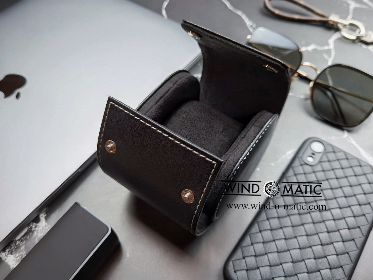 Black Travel Watch Pouch for 1