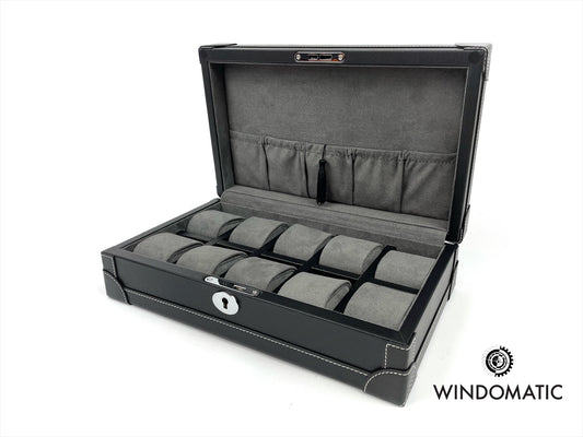 10 Leather Watch Box (Black)