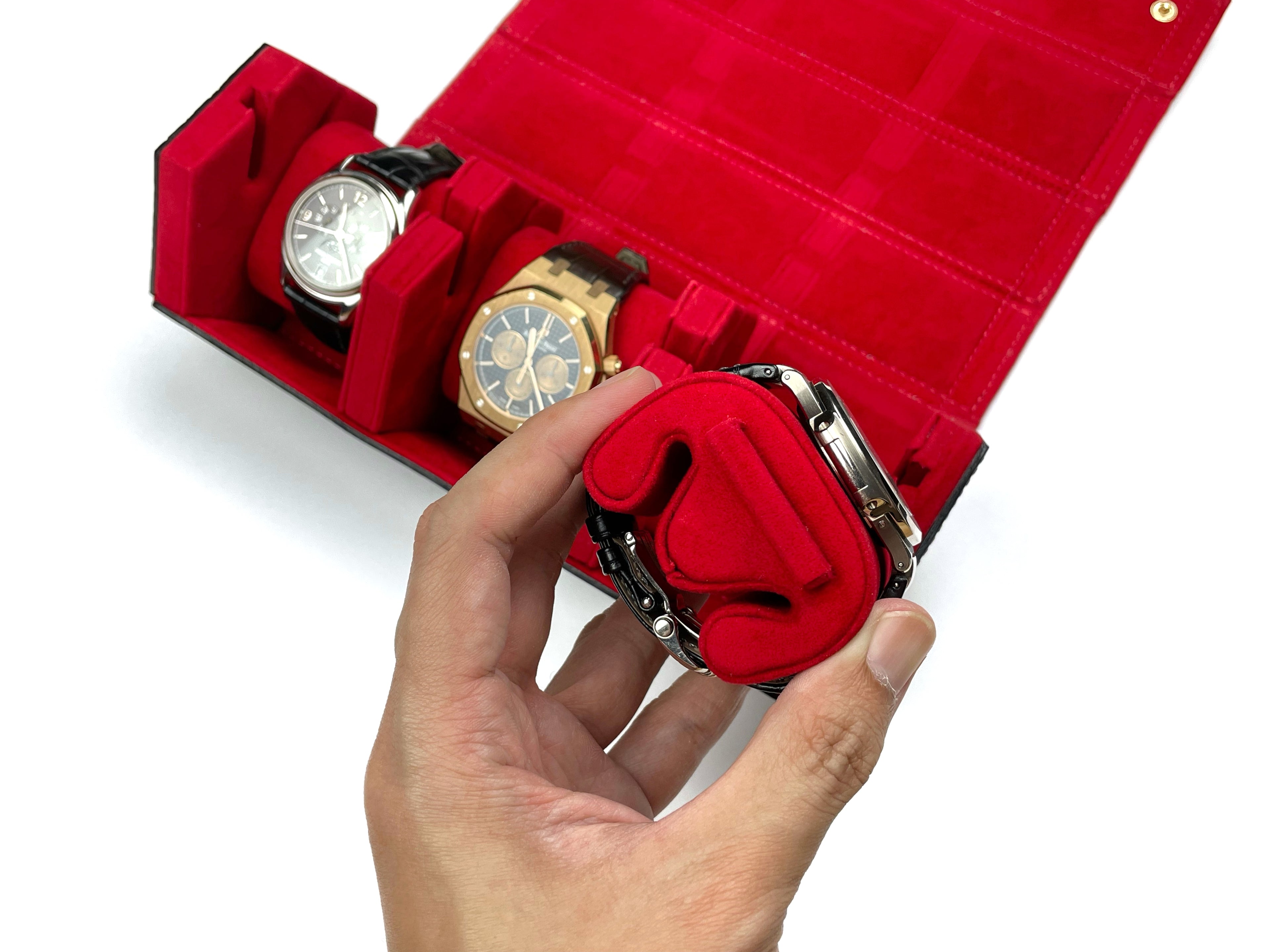 3 Hexagon Watch Roll (Black)